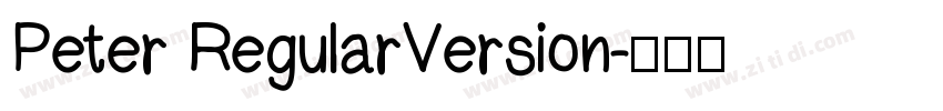 Peter RegularVersion字体转换